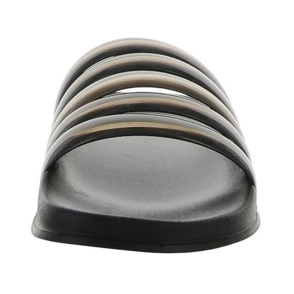 NINE WEST SERENITY Women's Strappy Flats Slide Sandals Black Rubber Size 8 - Picture 4 of 9